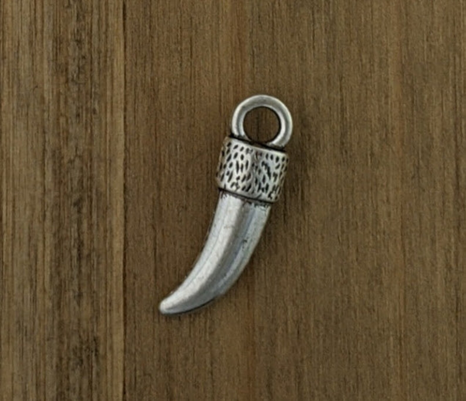 Italian Horn 20x6mmhole2mm 16pcs/pkg Antique Silver Etsy