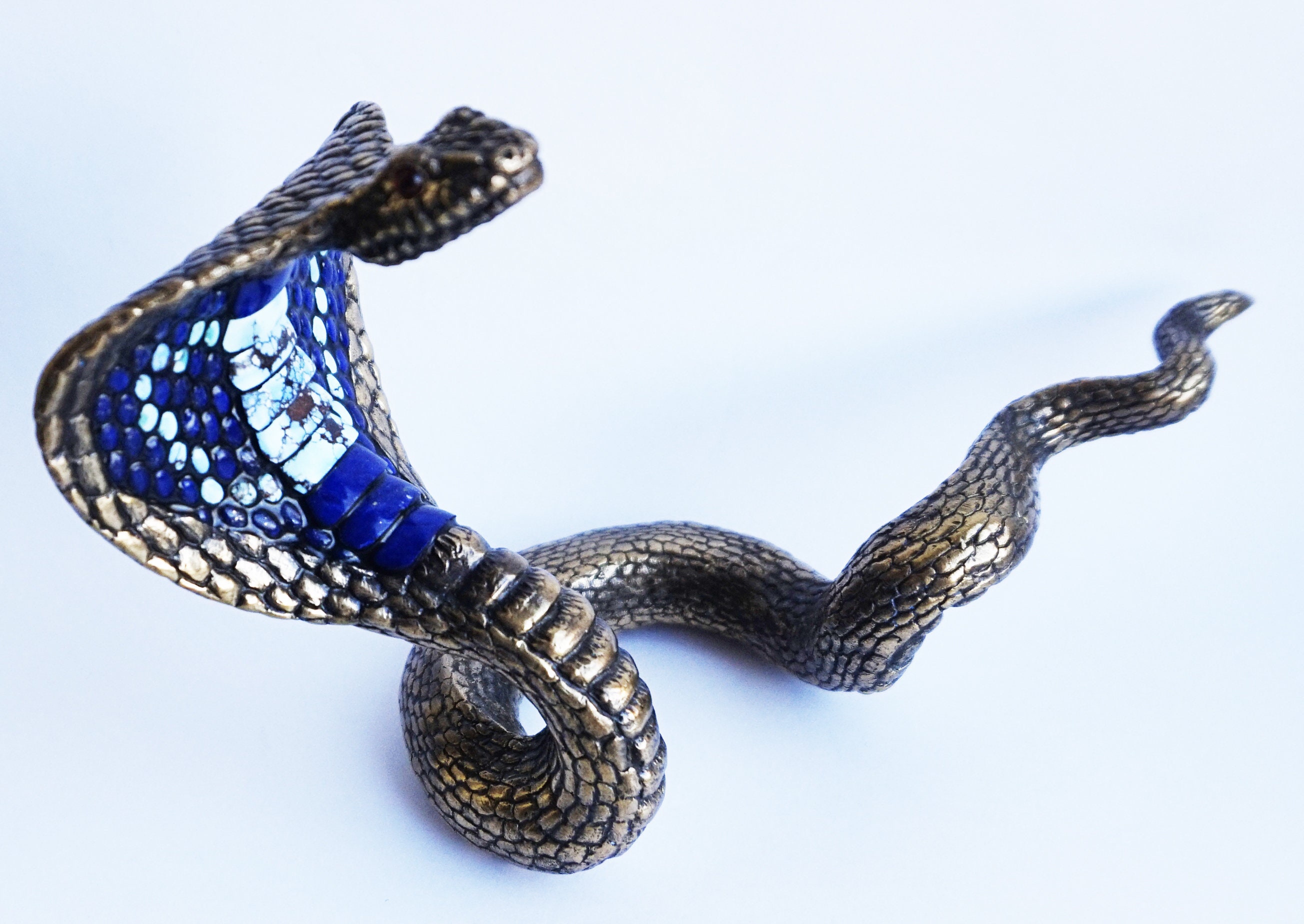 Sculpture Cobra bronze sculpture of snake animalistic bronze Etsy