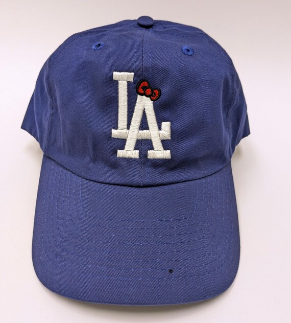 LA Dodgers Cap: Hello Kitty Bow, Embroidered Baseball Hat
