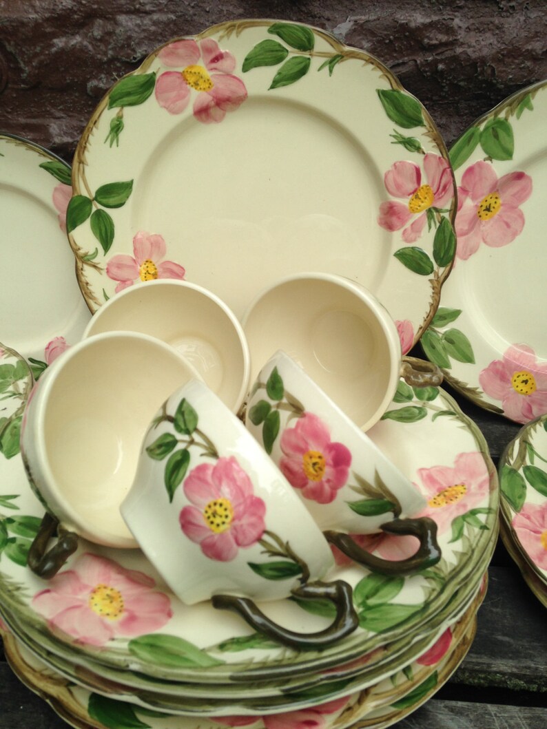Franciscan Desert Rose Dinnerware Set 53 Pc. USA Service for Etsy