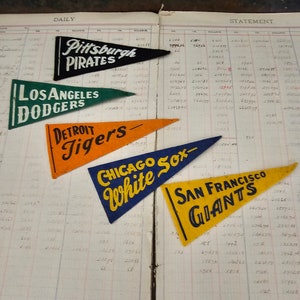 Vintage Antique MLB Baseball Pennants