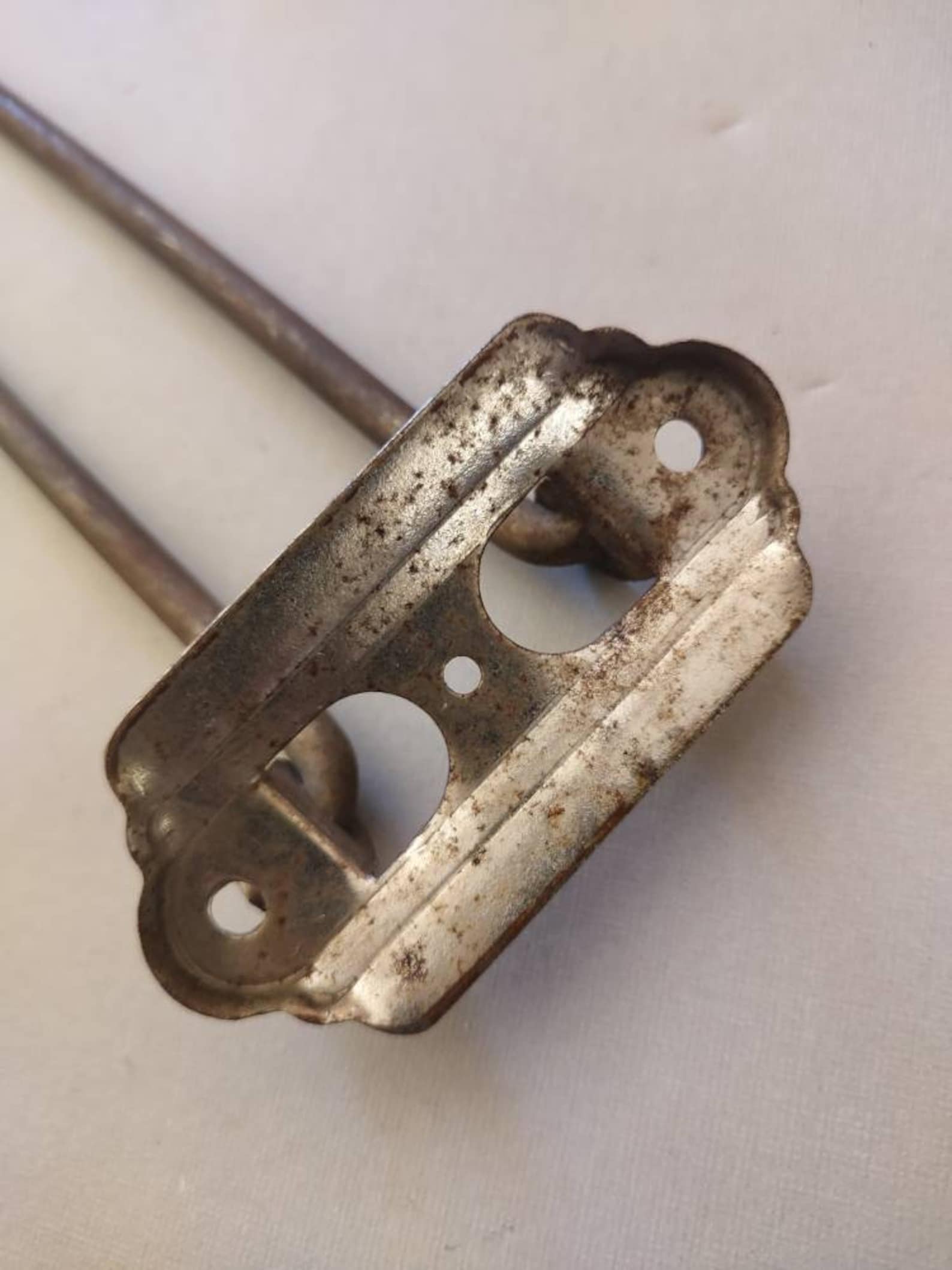 Vintage Mid Century Metal Swinging Towel Bar Cabinet Hanger Etsy