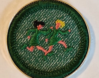 World Games Girl Scout Badge Necklace Girls Running Patch Intermediate 1950s 1960s Collectible Girl Scouts Original Cloth Badge Memorabilia