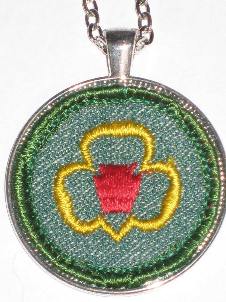 My Troop Necklace Trefoil Junior Girl Scouts Cloth Badge Etsy