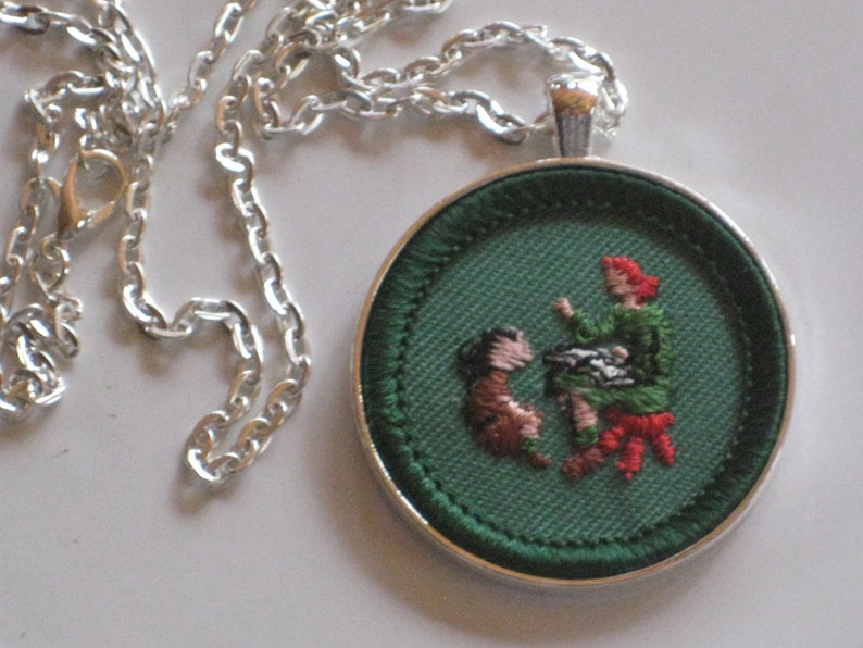 Girl Scout Necklace Authentic Badge Storyteller Junior Girl Etsy
