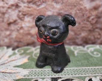 Cast Iron Hubley Red Collar Puppy Cutie Coin Bank