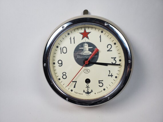 CLOCK MOVEMENT FOR RUSSIAN SOVIET SUBMARINE NAVY MARINE SHIP WALL CLOCK NEW!!