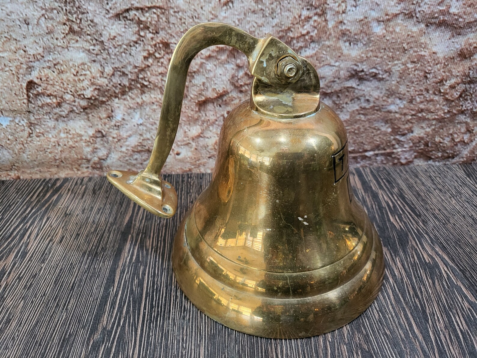 Vintage Replica Titanic 1912 Brass Bell With Mounting Bracket Etsy