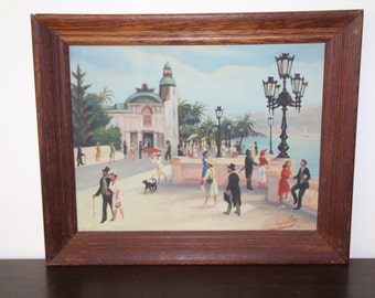 Early 20c Jon Agnello Oil on Board Framed and Signed