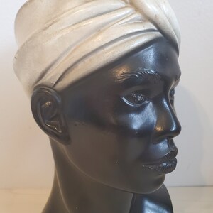 VTG 1969 Marie Brower Blackamoor Bust Chalkware image 3