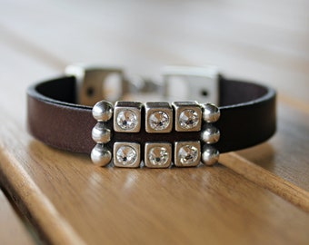 SILVER bracelet, silver crystal bracelet, Swarovski Crystal bracelet, DELICATE BRACELET, gift for women, Elegant design for this bracelet
