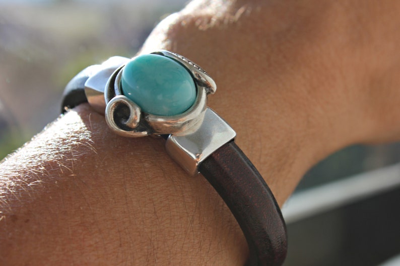 Women leather bracelet TURQUOISE bracelet boho jewelry bead Bracelet fashion jewelry Must have bracelet turquoise jewelry