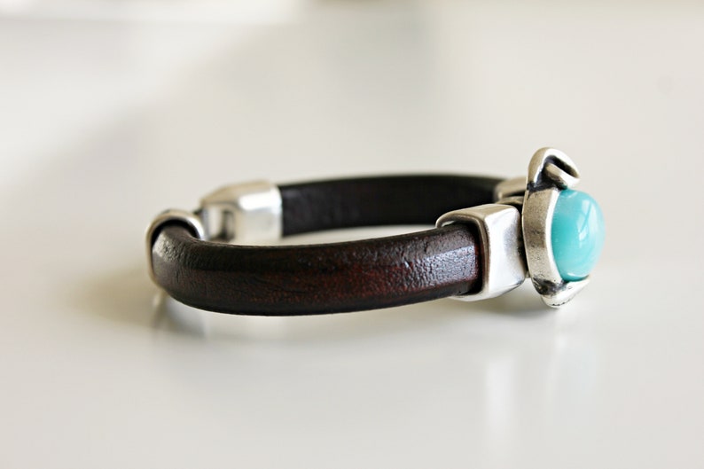 Women leather bracelet TURQUOISE bracelet boho jewelry bead Bracelet fashion jewelry Must have bracelet turquoise jewelry