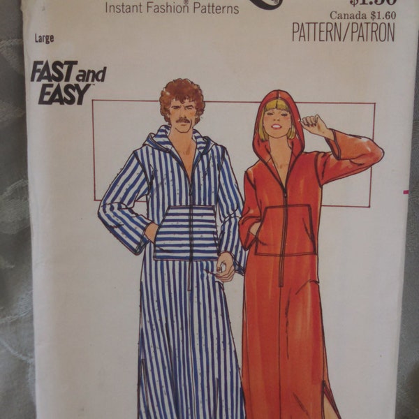 Men's or Woman's Caftan Robe- Butterick 5151 "Fast & Easy" - Size large - Unisex -Uncut - factory folded