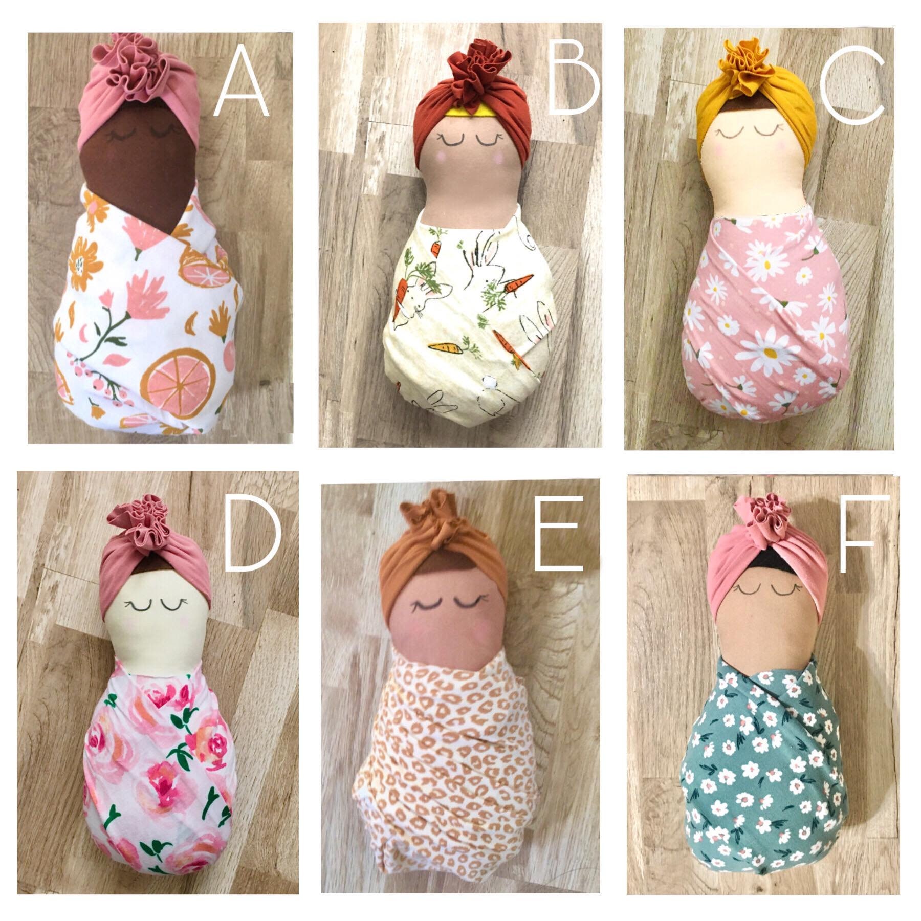 Swaddle Dolls Soft Plush Dolls Rag Dolls Baby Dolls Etsy UK