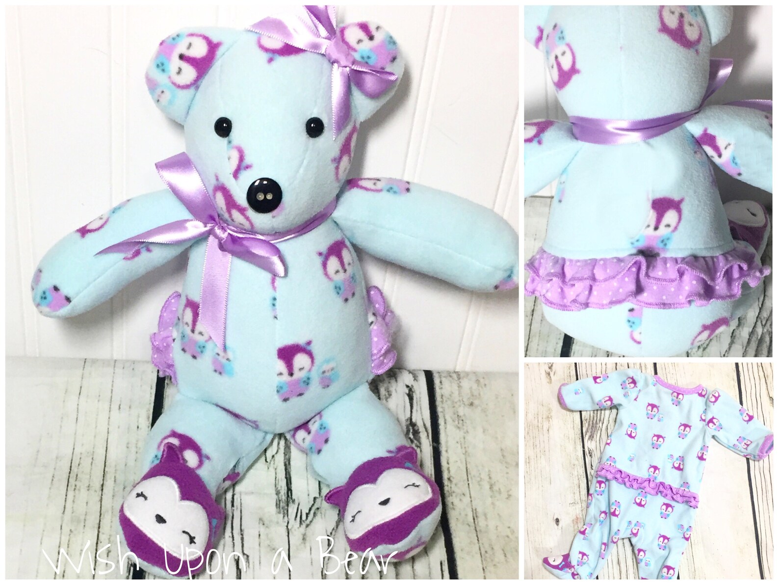 Sleeper memory bear baby memory bear keepsake bear baby | Etsy