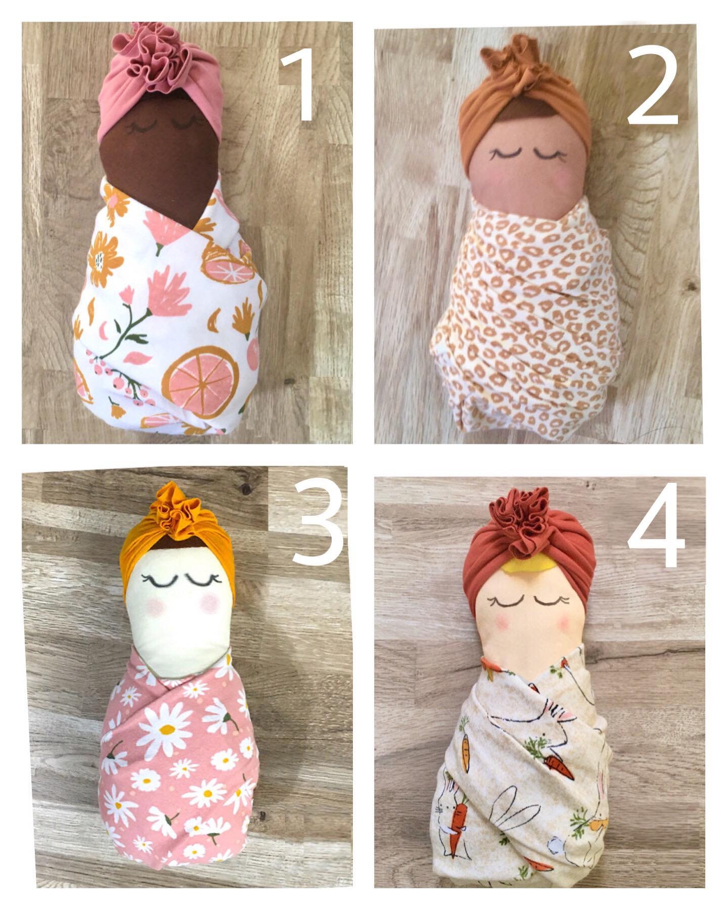 Swaddle Dolls Soft Plush Dolls Rag Dolls Baby Dolls Etsy UK