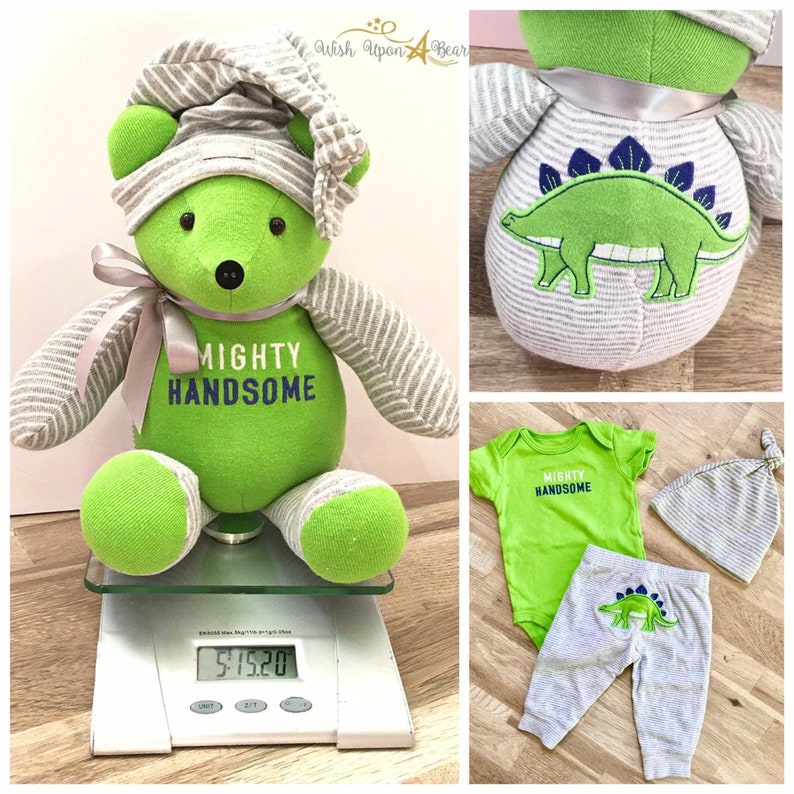 Birth weight bear, Weighted memory bear, baby sleeper memory bear, keepsake bear, baby weight bear 