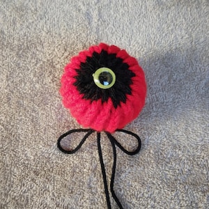 Monster Eyeball Doorknob Cover - Red/Black Version