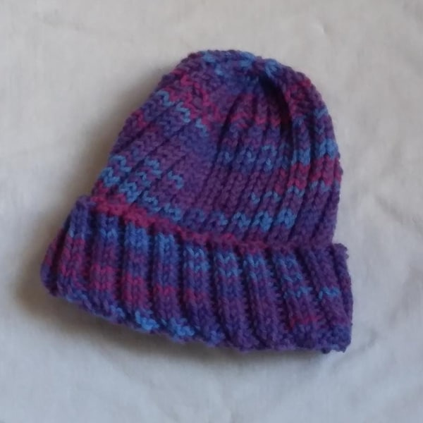 Warm Knitted Hat in Perfectly Purple