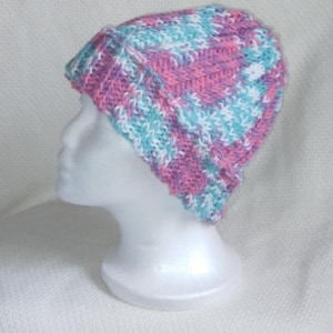 Warm Knitted Hat in Pastels