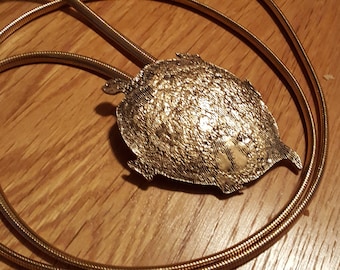 Pauline Trigère Vintage Goldtone Turtle Snake Chain Belt or Necklace