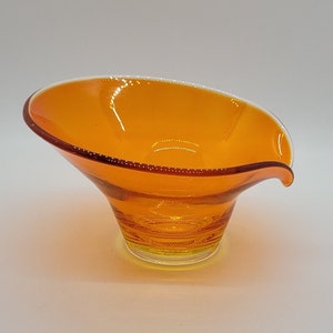 MCM Viking Epic Persimmon Glass Lipped Bon Bon Bowl