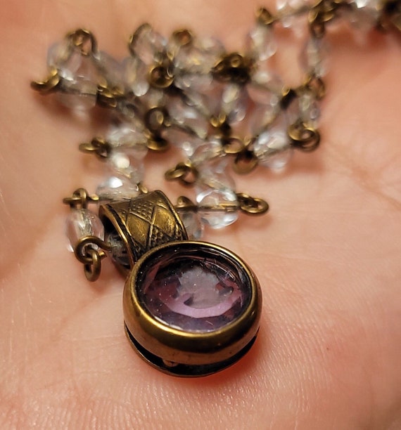 Extasiaビンテージネックレス Vintage Extasia Victorian Revival German Glass Intaglio Cameo in