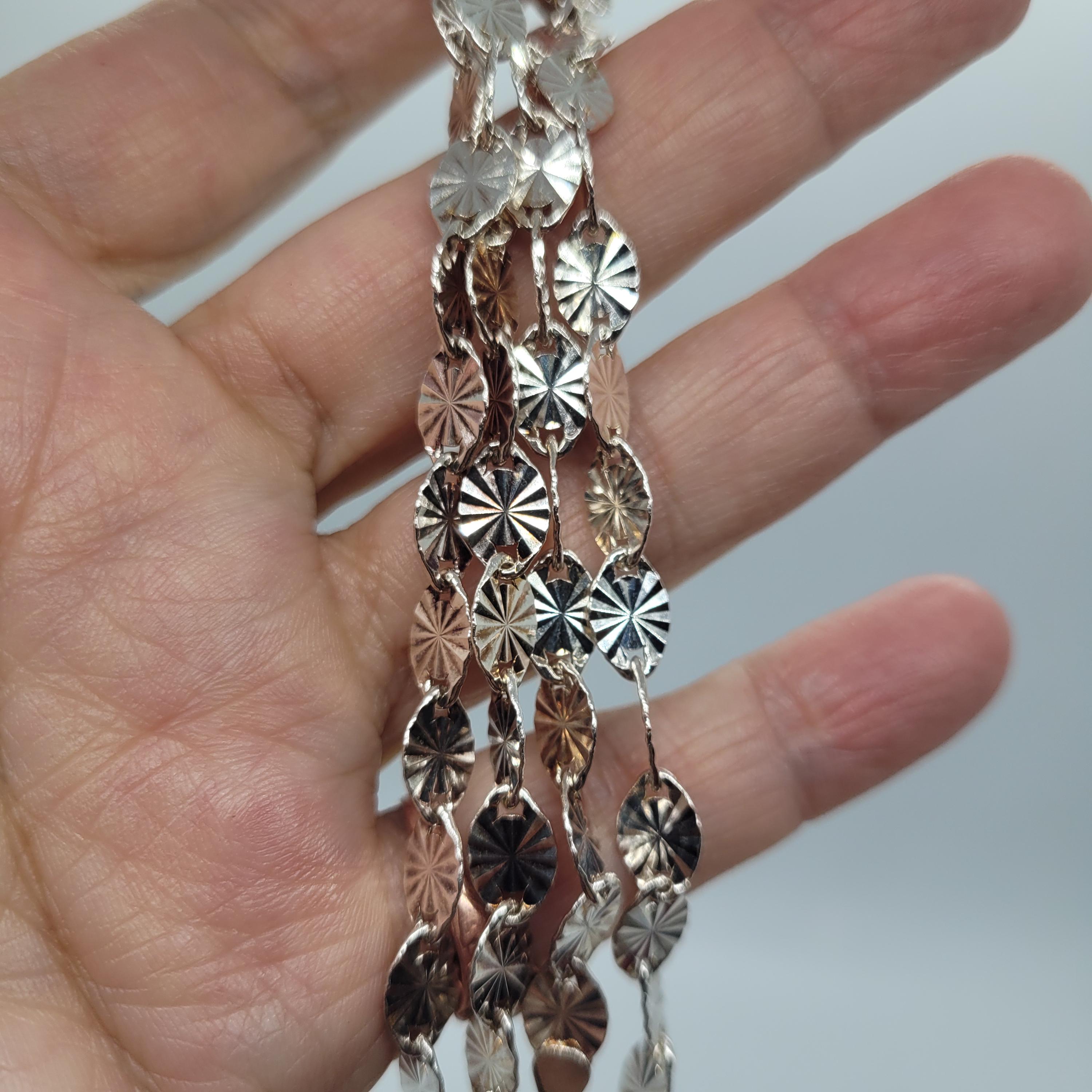 24-inch 950 Sterling Silver MILOR Italy Solid Starburst Link