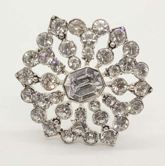 Vintage Liz Claiborne AB Rhinestone Crystal Snowf… - image 9