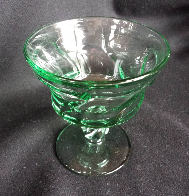 Vintage Fostoria Jamestown green sherbet glasses Etsy