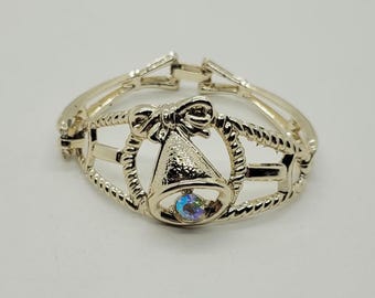 Vintage Holiday Bell Link Bracelet