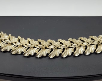 Bracelet Coro Pegasus vintage à maillons argentés