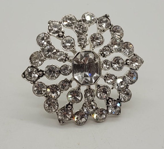 Vintage Liz Claiborne AB Rhinestone Crystal Snowf… - image 5