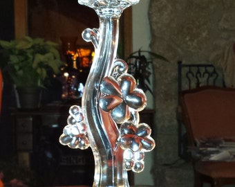 Vintage Heisey Glass Grape Cluster Candlestick
