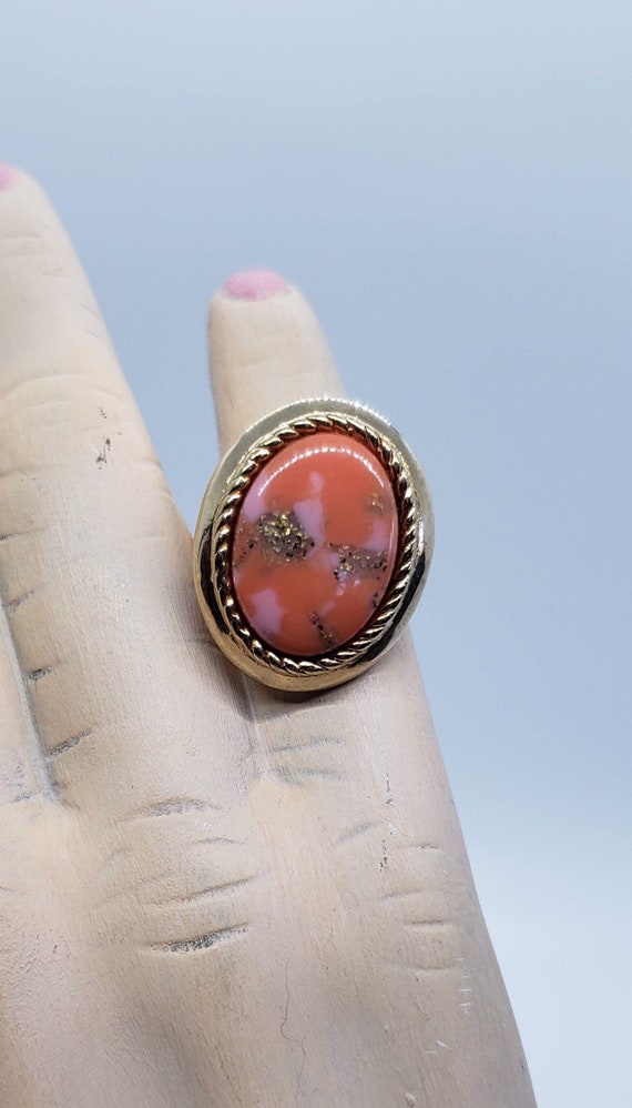 Sarah Coventry Vintage “Coraline” Faux Coral Caboc