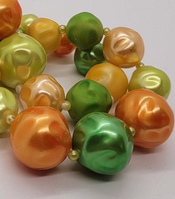 MCM Tropical Fruit Color Glass Bead Two-Strand Ja… - image 10