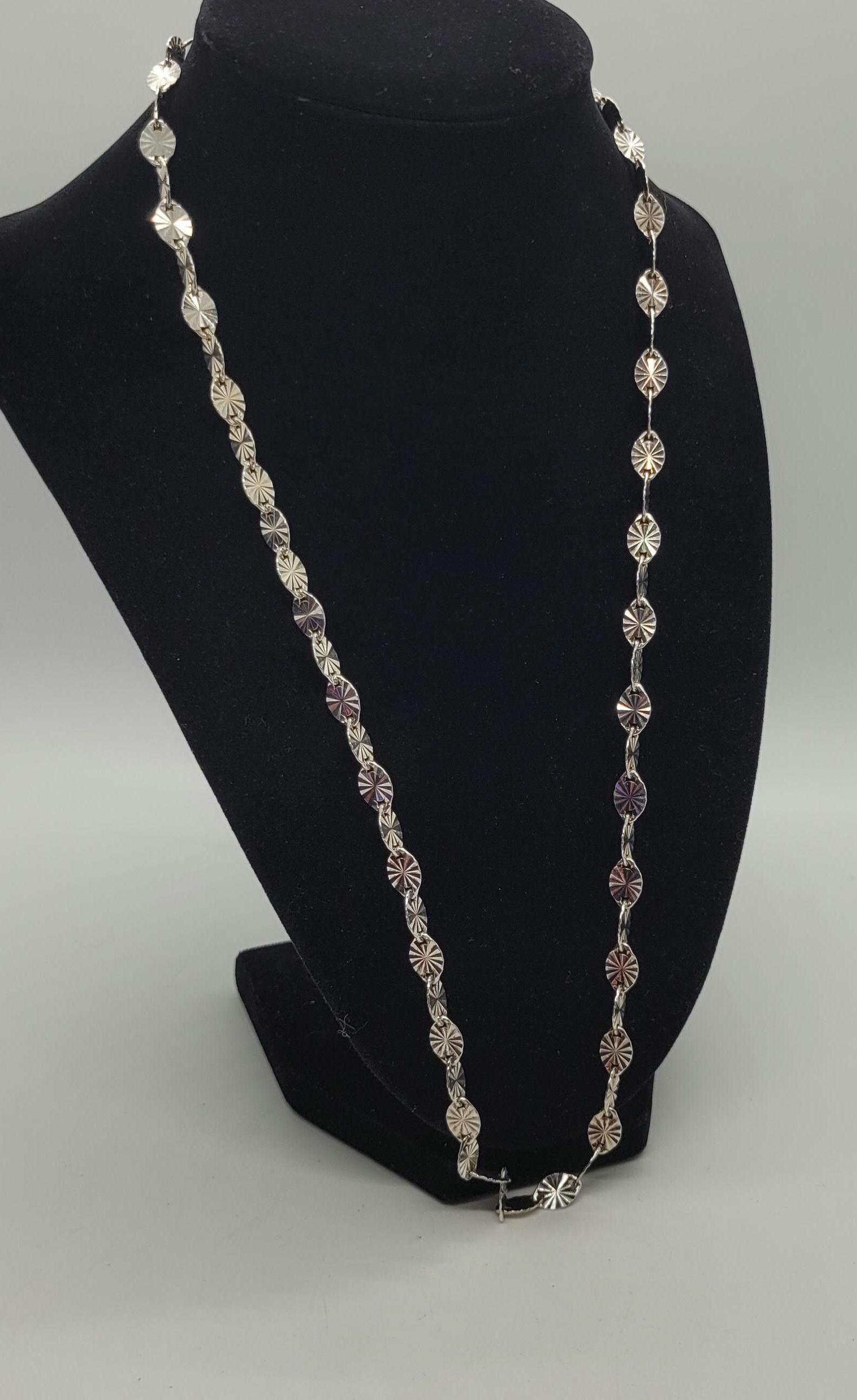 24-inch 950 Sterling Silver MILOR Italy Solid Starburst Link