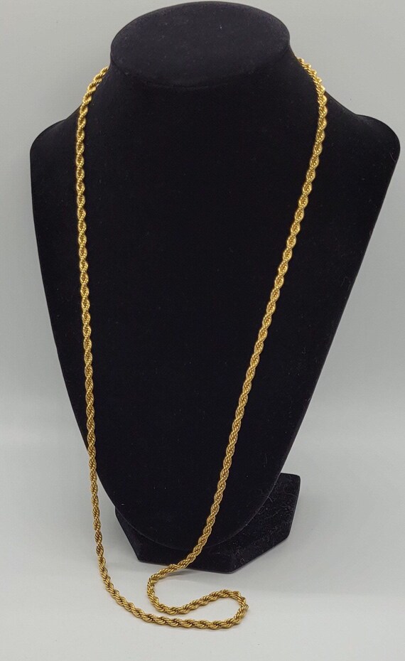 Vintage Napier 30-Inch Twisted Rope Gold Tone Chain N… - Gem