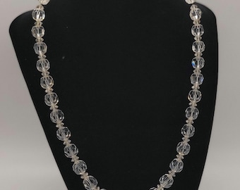Vintage Austrian Rock Crystal Faceted Bead Choker