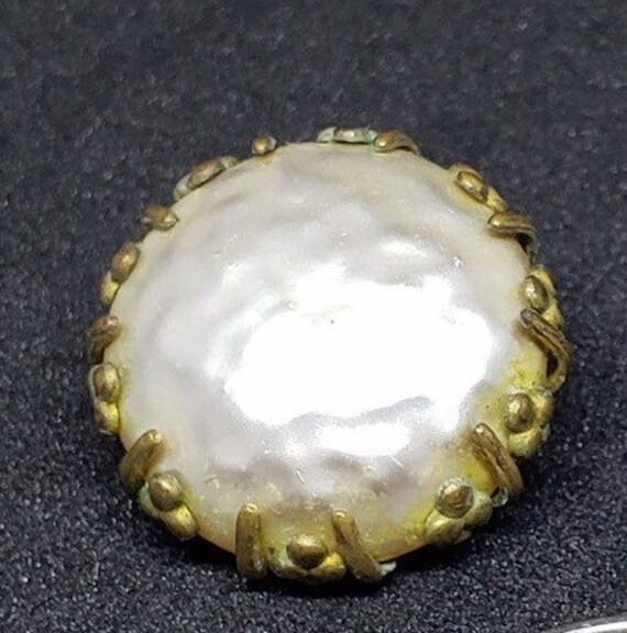 Signed Miriam Haskell Vintage Faux Baroque Caboch… - image 9