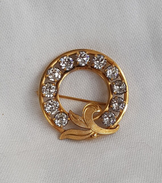 Van Dell Rhinestone 12 KT Gold Filled circle of - Etsy Van Dell Rhinestone 12 KT Gold Filled circle of - Etsy