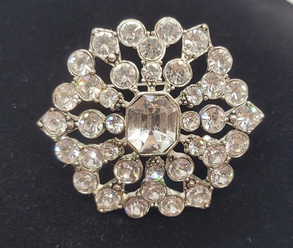 Vintage Liz Claiborne AB Rhinestone Crystal Snowf… - image 1