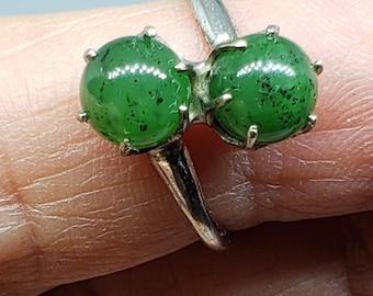 1973 Jade Grand Duchess Towle Vintage Sterling Spoon Ring