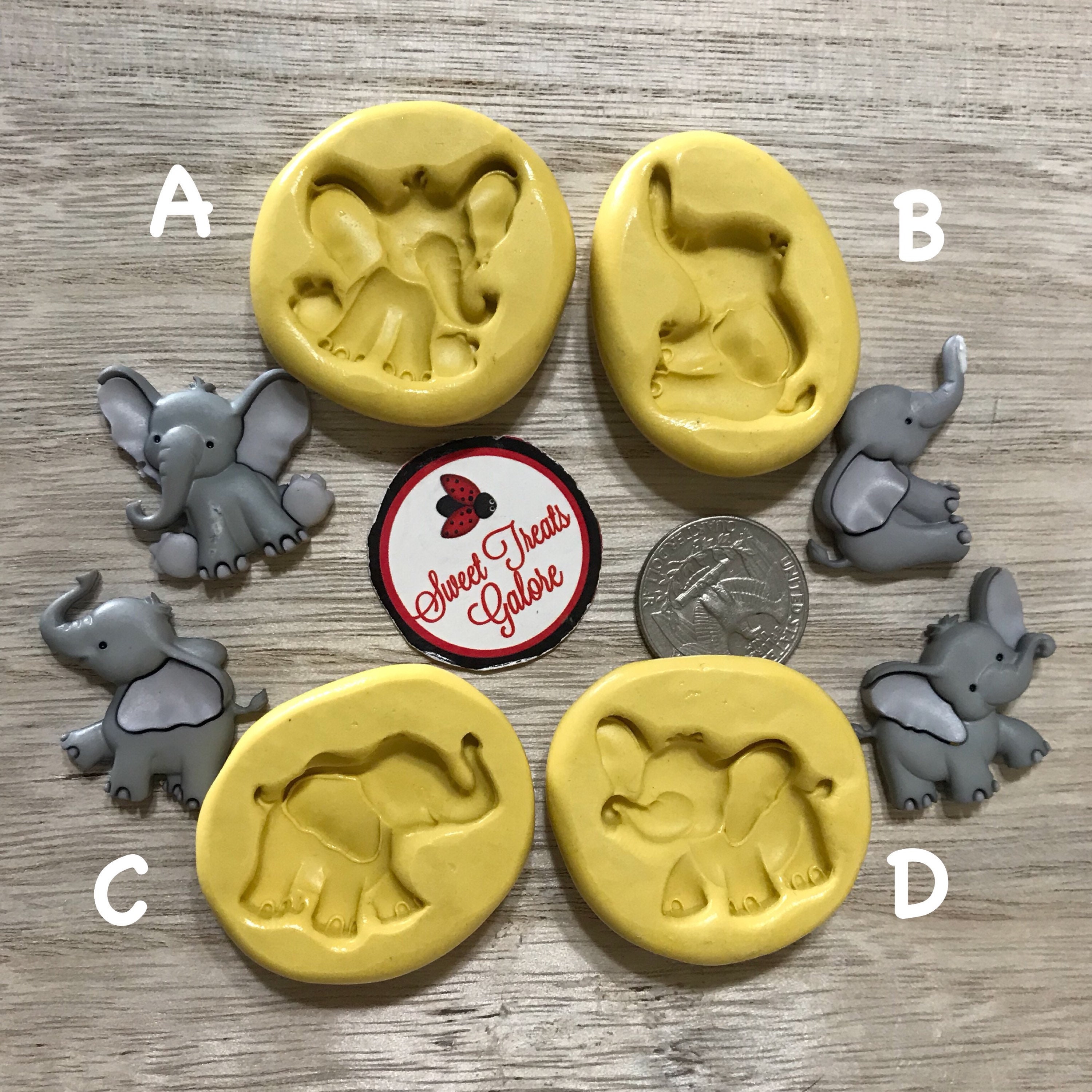 Baby elephant silicon mold Etsy