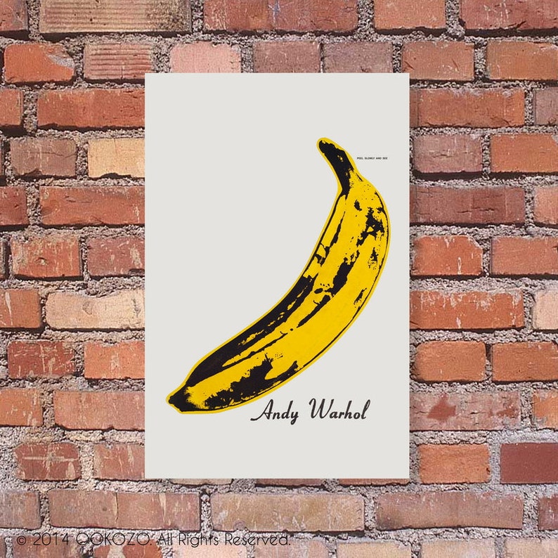 andy warhol banana pillow