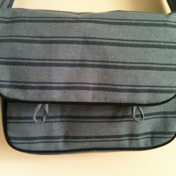 Striped Messenger Etsy