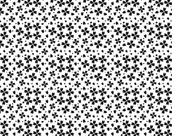 White Floral Grid - Illusion by Joy Ting - Joy Ting Collection - Floral - Wilmington Prints - Quilting Cotton Fabric.