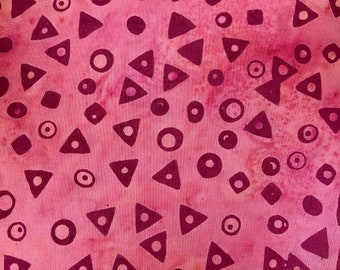 Pink Batik Quilting Cotton Fabric - Hoffman Valentine K2447
