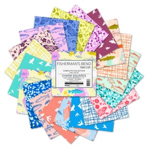 Fisherman&#39;s Bend |  5 inch squares  |  42 pieces per pack  |  Robert Kaufman   |  CHS-1076-42  |  Violet Craft
